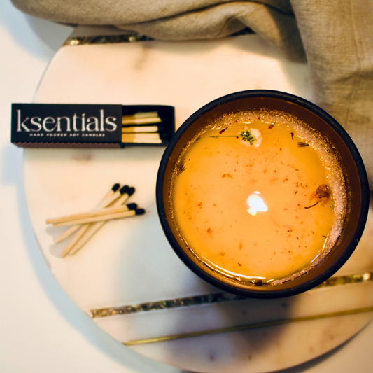 Gift Set Fall Collection — Evoke: amber + patchouli + leather + sandalwood, Soy Candle, Room/Linen Spray, & Duffuser – Hand Poured, Clean Burning, Artisan gift ready, Eco & Pet Friendly Candles. Women gift, prayer, meditation relax cozy candles