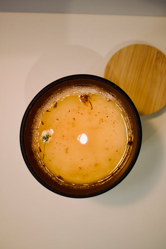 7 oz Soy Candle – Hand Poured, Clean Burning, Artisan Fragrance, Eco & Pet Friendly Candles - scent: Amber, Rose, Patchouli, Sandalwood