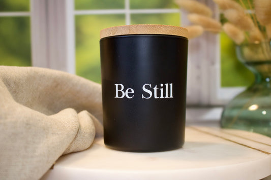 BE STILL 5 oz Soy Candle – Hand Poured, Clean Burning, Artisan Fragrance, Eco & Pet Friendly Candles