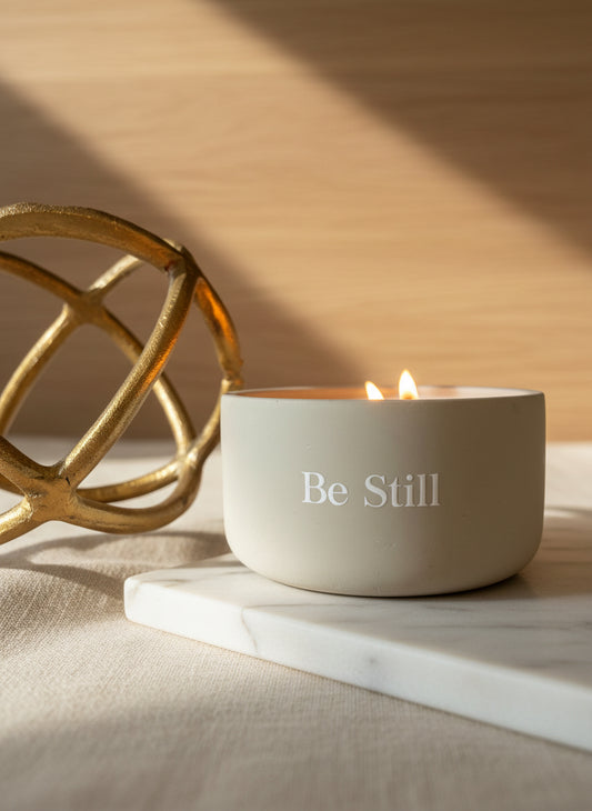 Be Still Soy Candle – Clean Burning, Artisan Fragrance, Eco & Pet Friendly 14 oz Candle Concrete