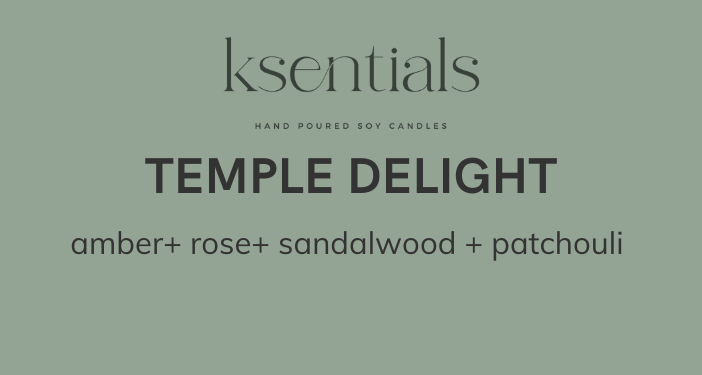 Gift Set Fall Collection — Temple Delight- patchouli, Amber, Rose, Sandalwood Soy Candle, Room/Linen Spray, & Duffuser – Hand Poured, Clean Burning, Artisan gift ready, Eco & Pet Friendly Candles. Women gift, prayer, meditation relax cozy candles