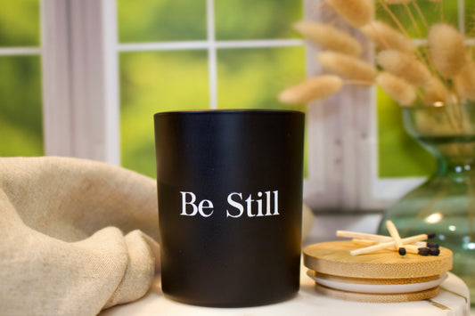 BE STILL 5 oz Soy Candle – Hand Poured, Clean Burning, Artisan Fragrance, Eco & Pet Friendly Candles